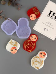 B85 Silicone mold Matryoshka and kokoshnik monogram – image 5