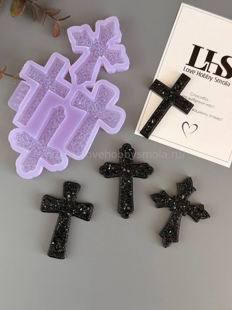 B86 Mold for keychains, brooches and Crosses jewelry – image 4