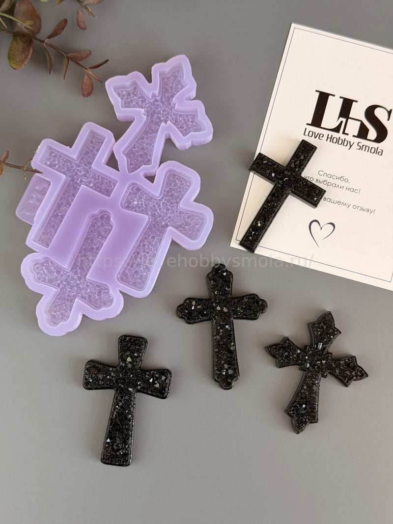 B86 Mold for keychains, brooches and Crosses jewelry – image 3