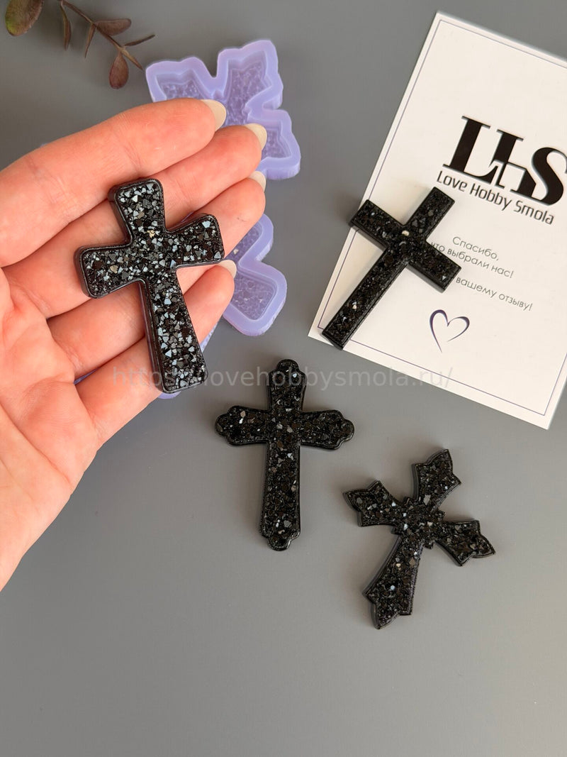 B86 Mold for keychains, brooches and Crosses jewelry – image 1