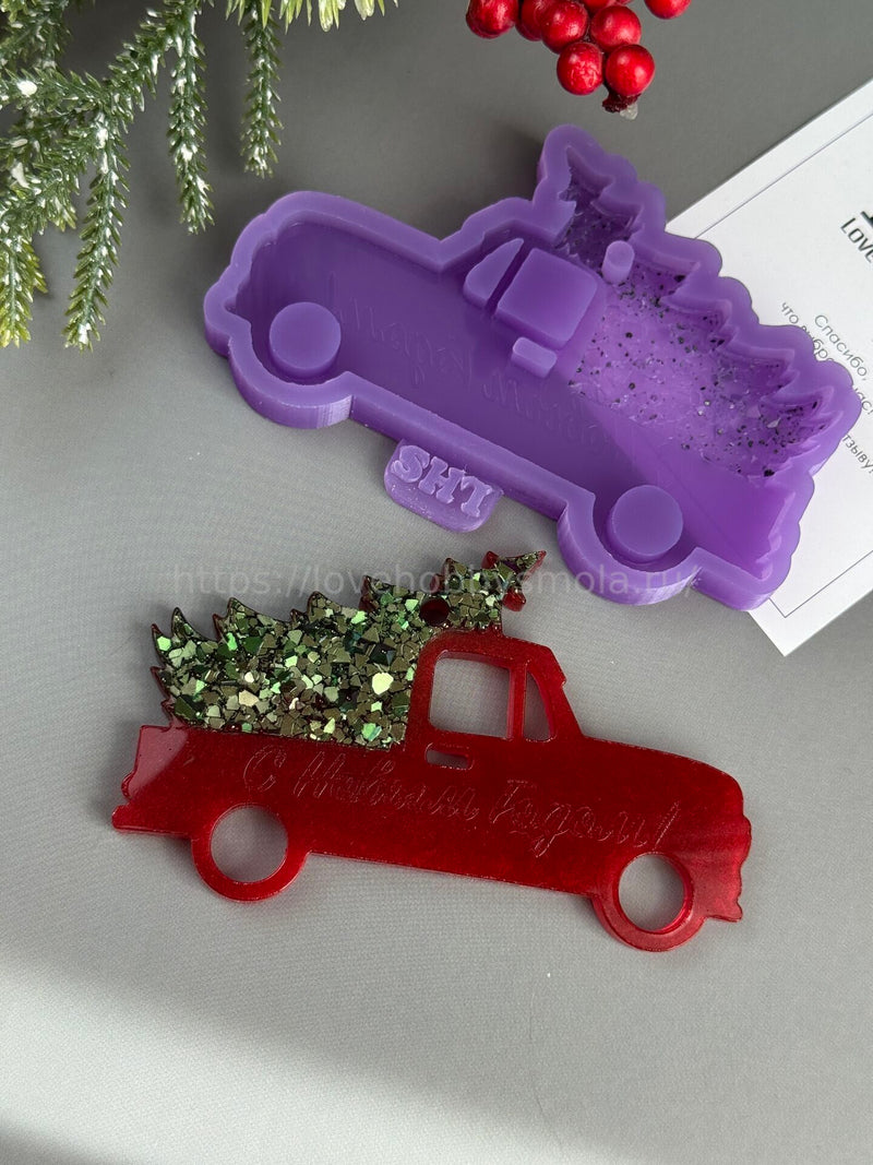 MC74 Silicone mold in the shape of a car with a herringbone – image 2