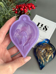 MC75 Silicone mold in the shape of a Horse in a drop 2026 – image 2
