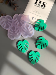 B91 Mold for keychains, brooches and decorations Monstera leaves 4 pcs – image 4