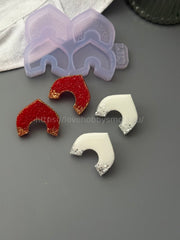 AC31 Mold for jewelry hairpins and earrings Kokoshniks 4 pcs – image 2