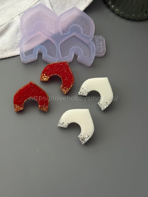 AC31 Mold for jewelry hairpins and earrings Kokoshniks 4 pcs – image 2