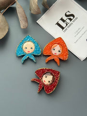 B54 Silicone mold for resin in the shape of a Girl in a headscarf – image 4