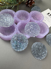 MC80 Silicone mold for resin in the shape of Hemispheres 6 pieces – image 5