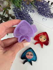B54 Silicone mold for resin in the shape of a Girl in a headscarf – image 2