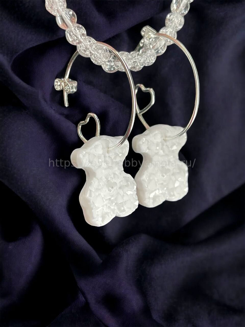 B32 Silicone mold for earrings and jewelry in the shape of a Bear – image 5