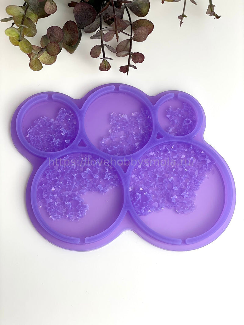 F08 confectionery mold for isomalt and candies in the shape of Circles – image 5