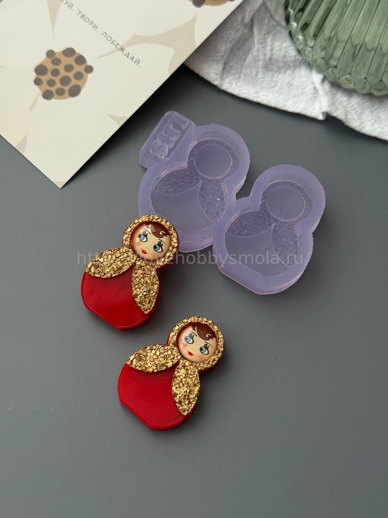 B66 Silicone Mold Matryoshka mini 2 pcs – image 5