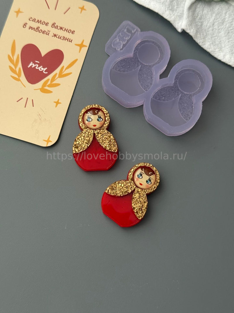 B66 Silicone Mold Matryoshka mini 2 pcs – image 4