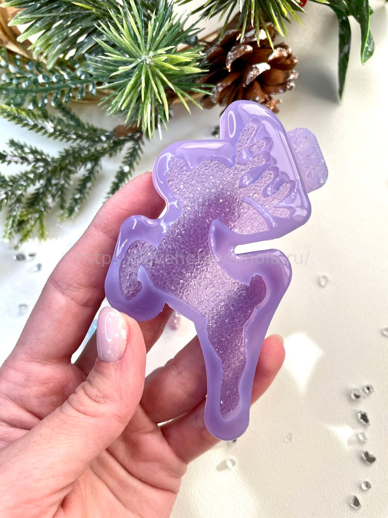 HN-16 Silicone mold in the shape of a Deer Christmas tree toy – image 4