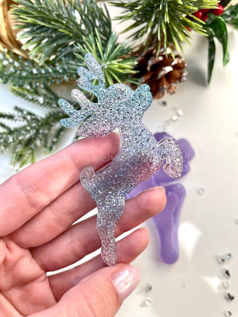HN-16 Silicone mold in the shape of a Deer Christmas tree toy – image 3