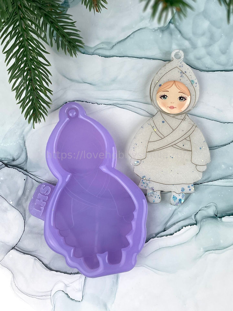MC51 silicone mold in the form of a figurine - Baby in a scarf – image 2