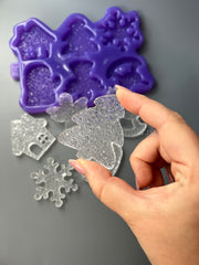 HN-22 Silicone mold for resin in the shape of Christmas tree decorations – image 4