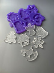 HN-22 Silicone mold for resin in the shape of Christmas tree decorations – image 3