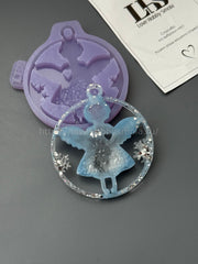 MC63 mold for epoxy resin in the shape of an angel in a ball Christmas toy – image 4