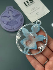 MC63 mold for epoxy resin in the shape of an angel in a ball Christmas toy – image 3