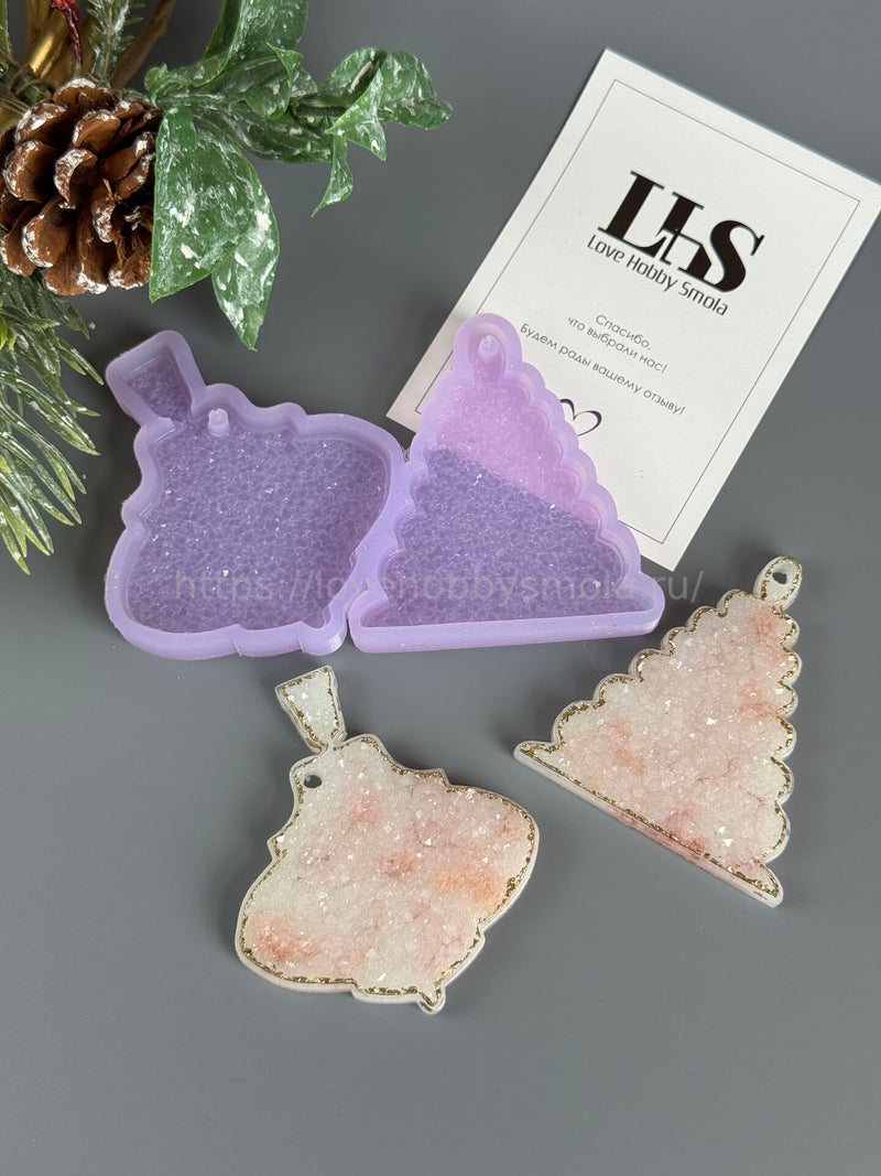 MC82 New Year's mold for epoxy resin Pyramid and Yula – image 2
