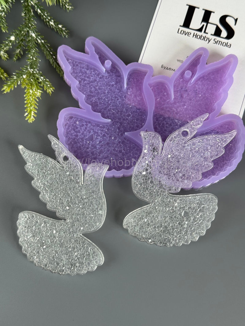 MC85 New Year's mold for epoxy resin Doves – image 2