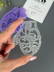 MC48 Silicone mold in the form of "Mitten with monograms" – image 3