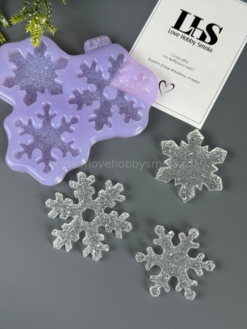 MC40 Silicone mold Christmas set in the shape of snowflakes – image 4