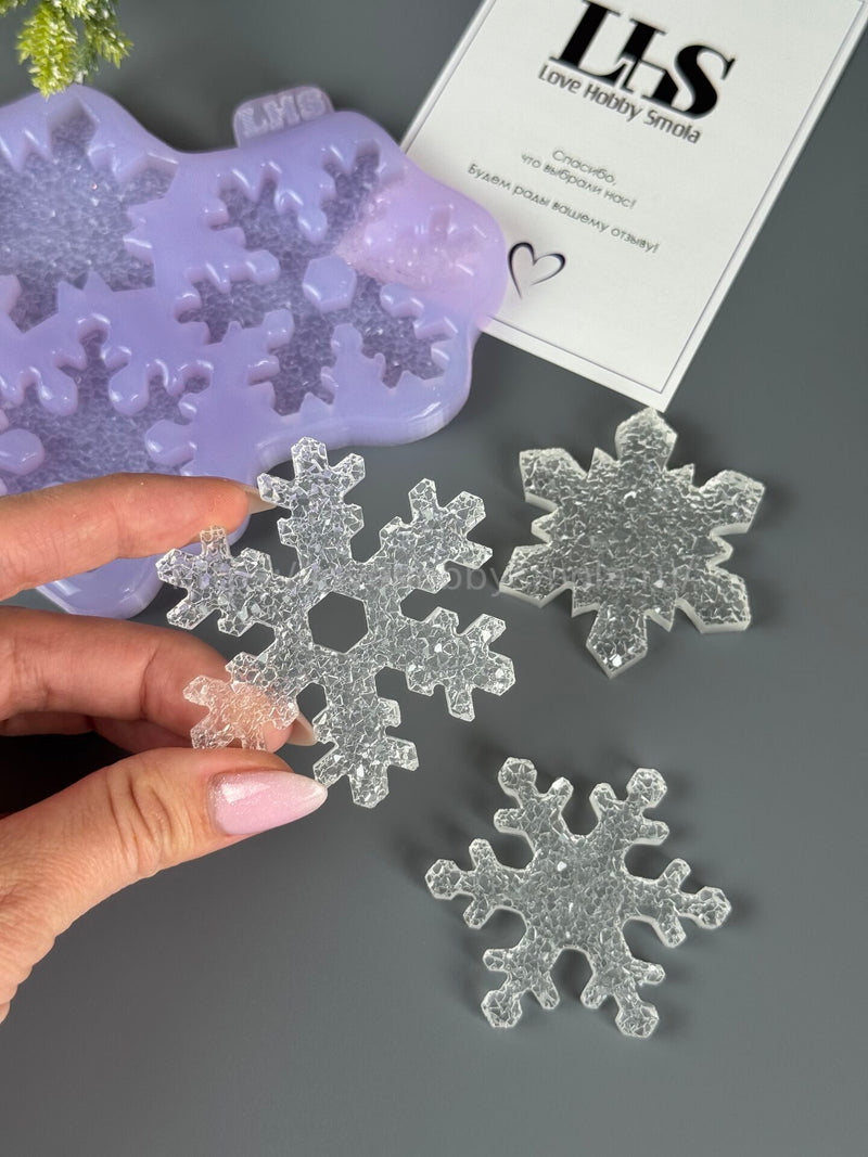 MC40 Silicone mold Christmas set in the shape of snowflakes – image 3
