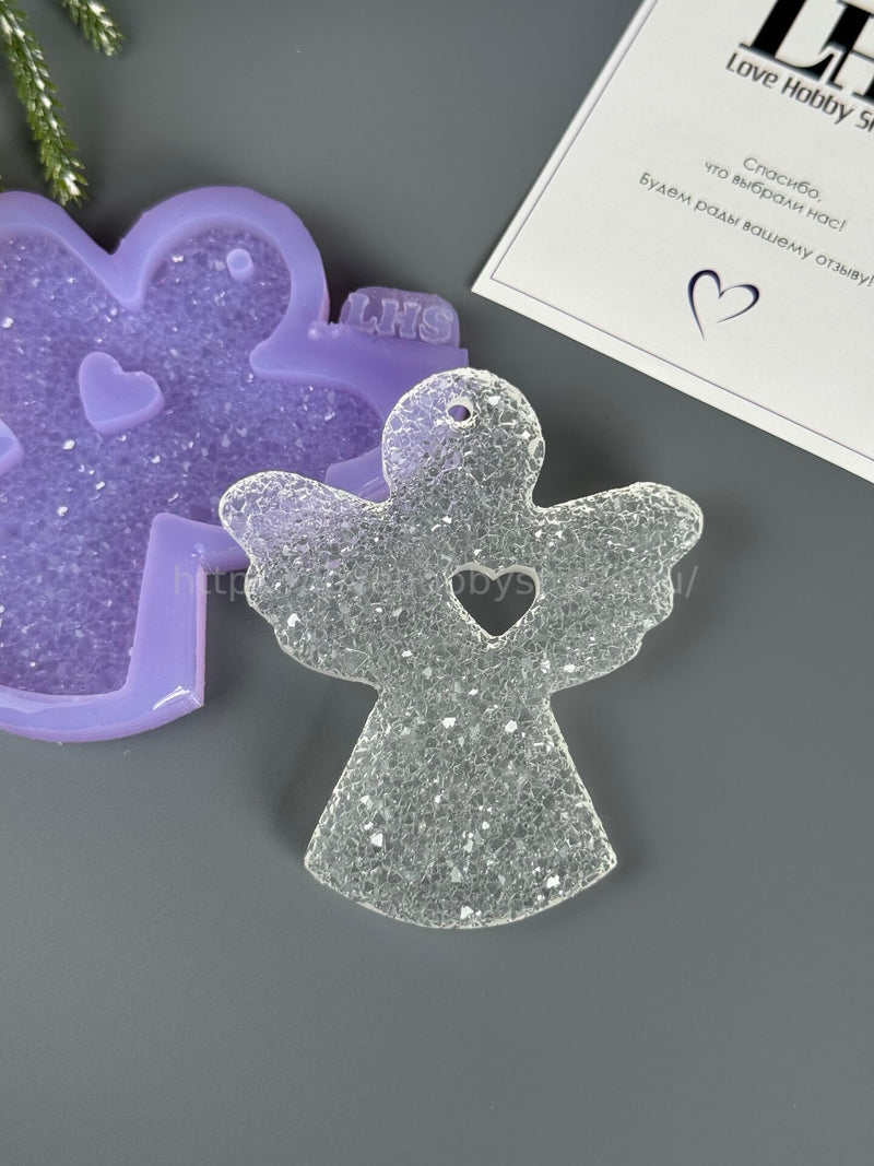 HN-17 Silicone mold in the shape of an Angel Christmas tree toy – image 2