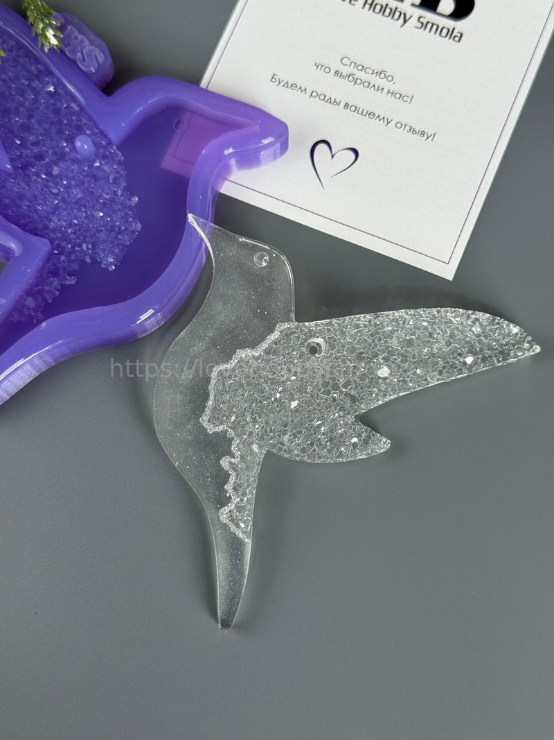 MC41 Silicone mold for Christmas decorations in the shape of "Hummingbird" – image 2