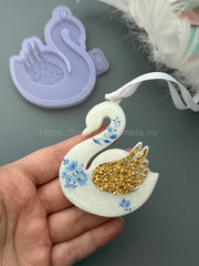 MC84 Mold Christmas tree toy Swan – image 2