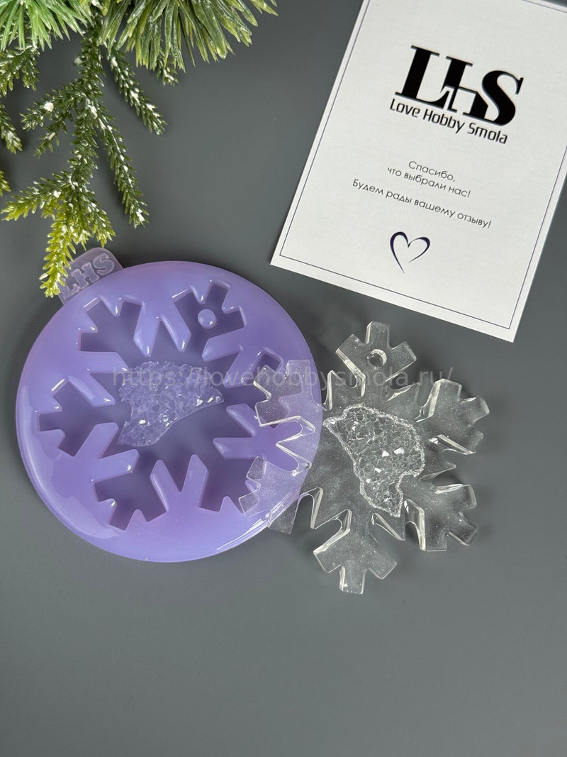 HN-05 Silicone mold in the shape of a Snowflake New Year's toy – image 4