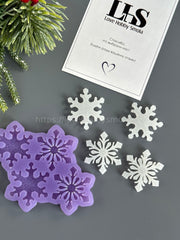 B57 Mold for keychains and brooches Snowflakes 4 pcs – image 3