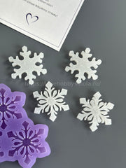B57 Mold for keychains and brooches Snowflakes 4 pcs – image 2