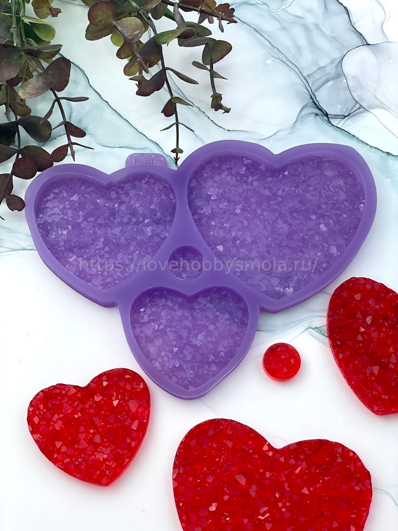F10 confectionery mold for chocolate and heart-shaped candies – image 2