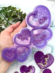 F11 confectionery mold for chocolate and heart-shaped candies 5 pcs – image 3