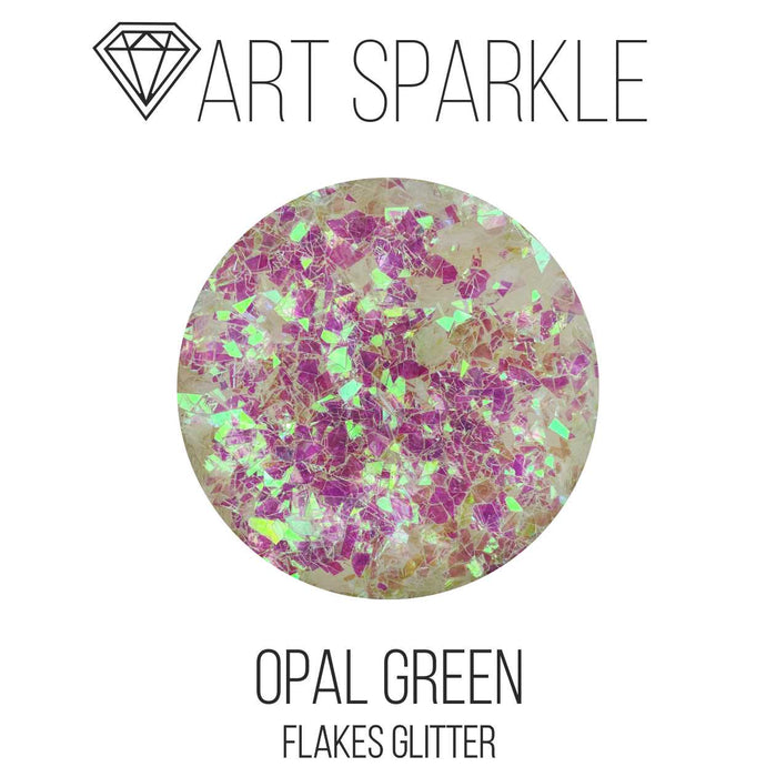 Glitter, FlakesGlitter Series, Opal Green, 25g