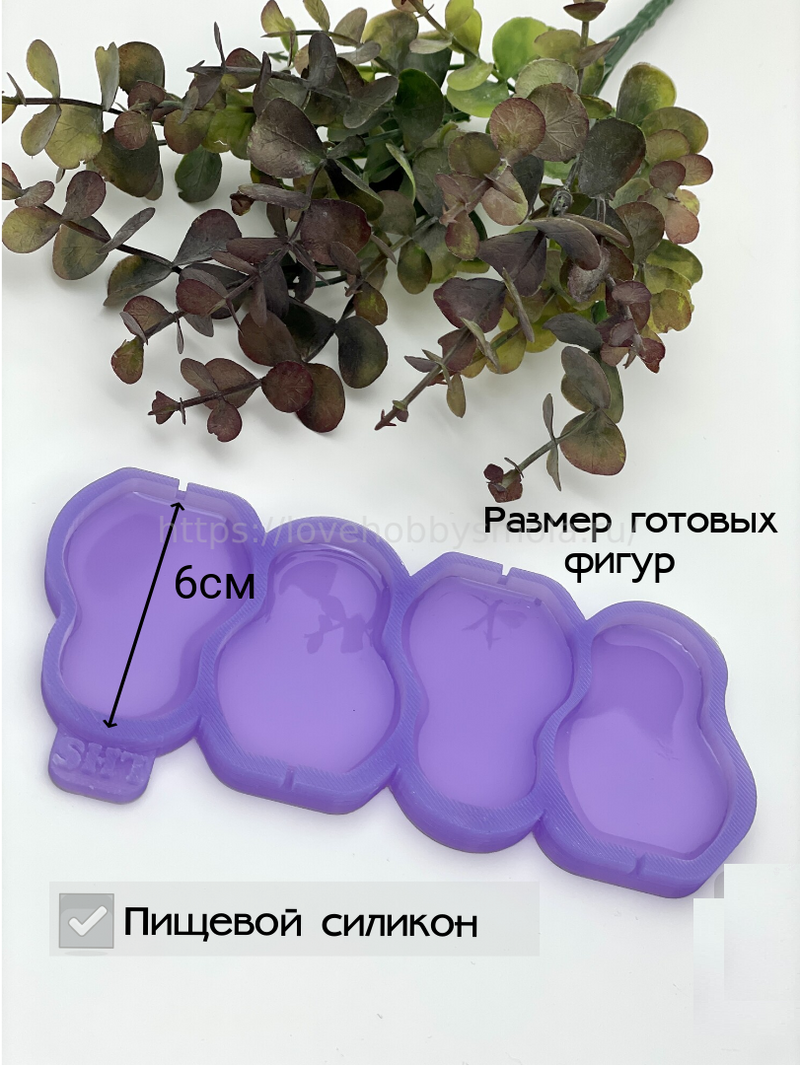 F05 confectionery mold for isomalt and chocolate in the form of Matryoshka – image 1