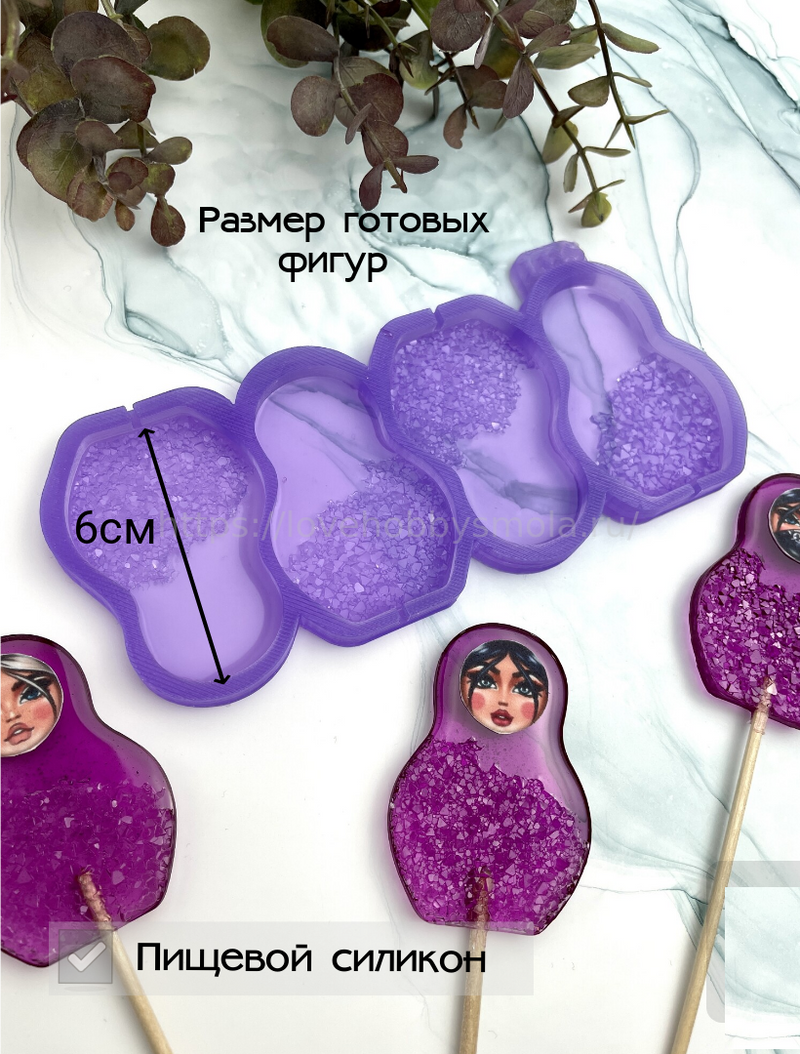 F06 Silicone mold in the shape of "crystal Matryoshka" – image 2