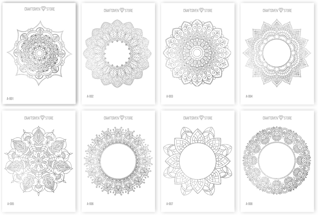 Наклейки красивые Mandala Collection, 8шт./упак.