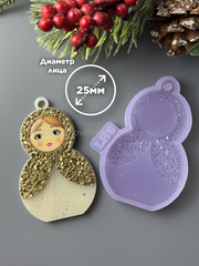 MC86 Mold for New Year's toys Matryoshka in a scarf – image 2