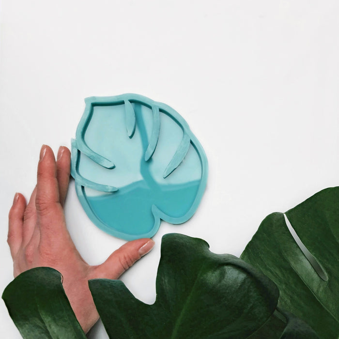 Model No. 16, Silicone mold for coasters, "Monstera", 12.5*11cm