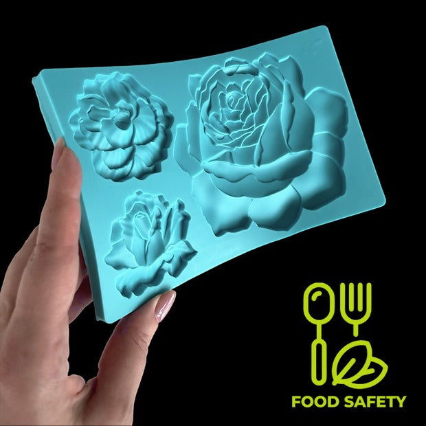 Sculptural 3D mold Roses No. D_01