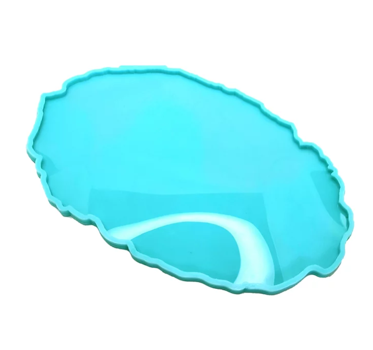 Silicone mold No. 43 large serving tray "Geode", 38*26cm