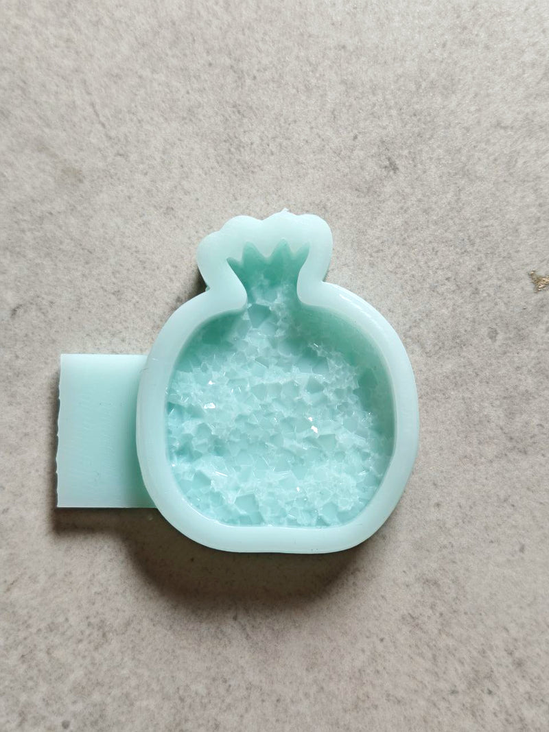 Crystal silicone mold for brooch “Pomegranate”