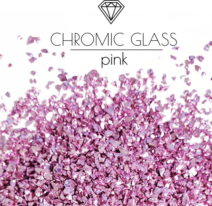 Glass crumb Chromic Glass, Pink, 100g