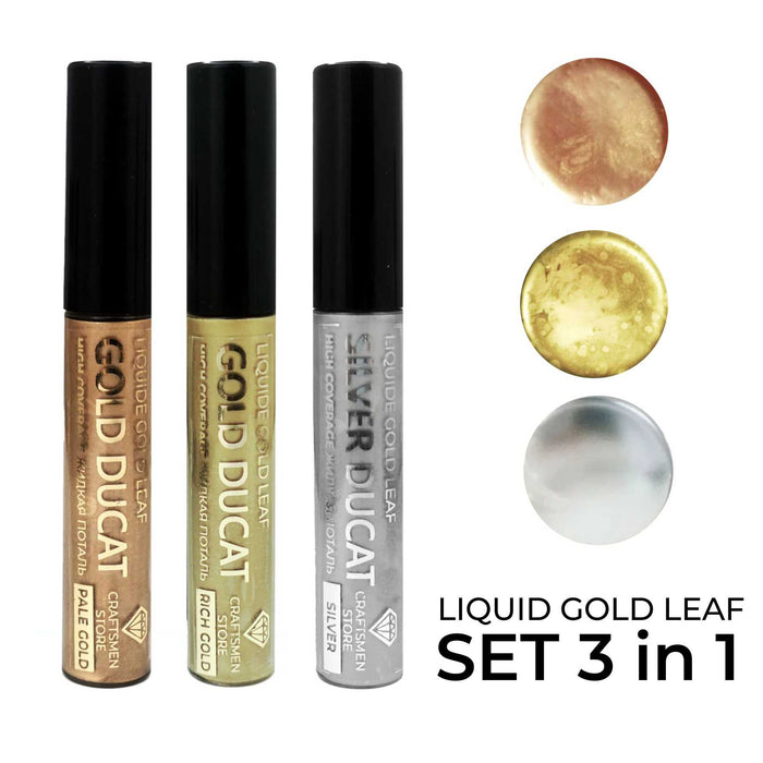 Flüssiges Blattgold 3 in 1, in der Tube mit Pinsel