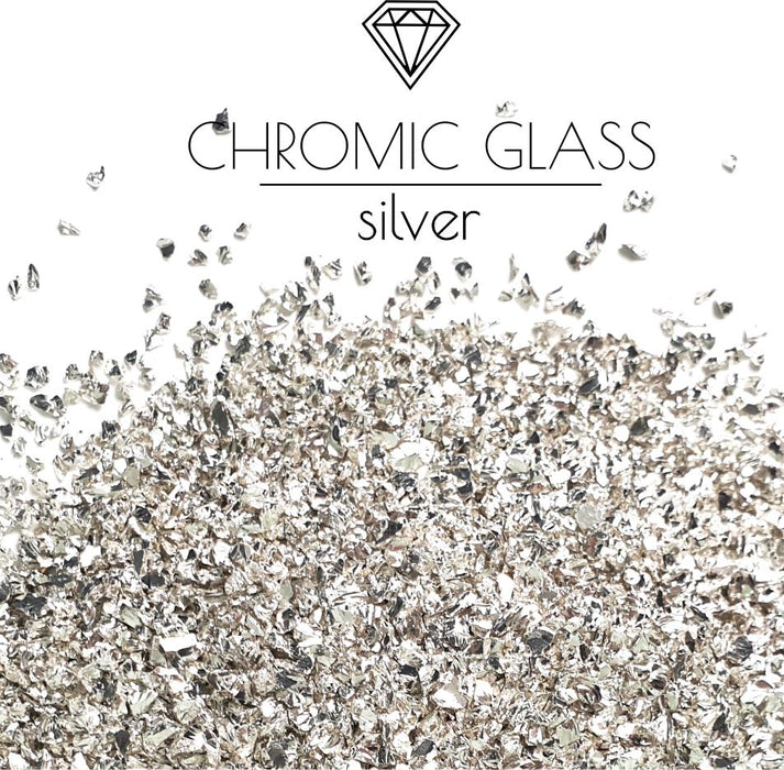 Glass crumb Chromic Glass, Silver, 100g