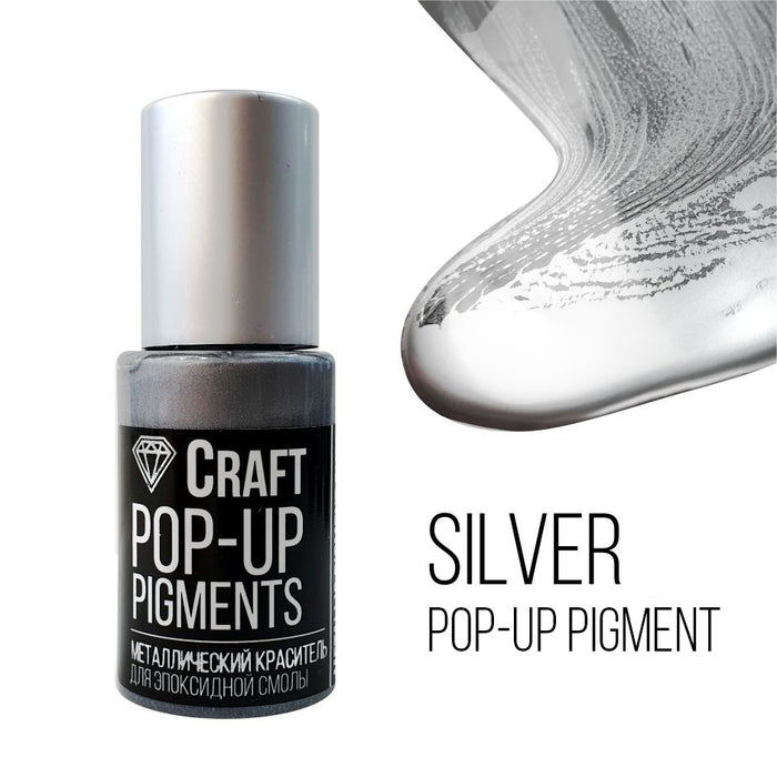 Craft Pop-Up Pigments Silver, 20 ml