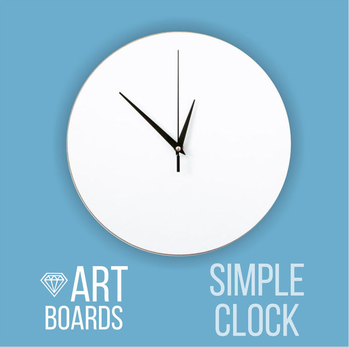 Ink Art & Resin Art Boards Simple Clock + Clock Movement